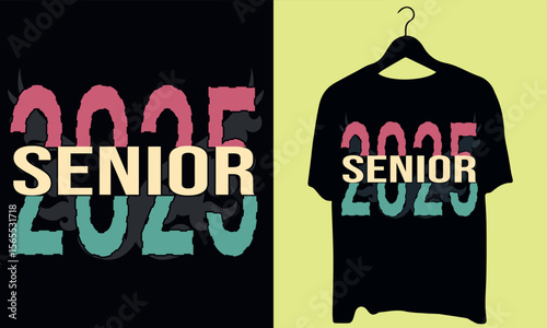 Celebrate the journey of the Class of 2025 with this bold "Back to School Vibes" tee — perfect for seniors, students, and teachers starting their final academic year with pride