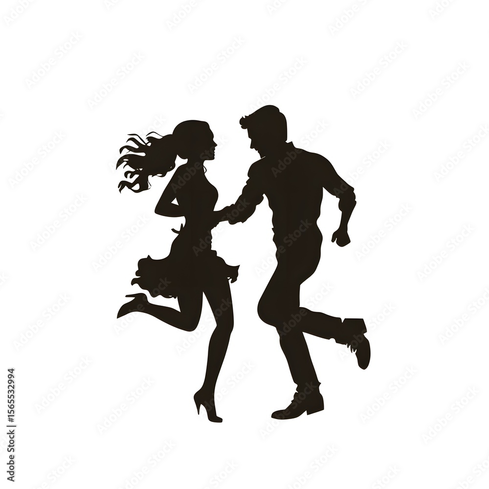 Fototapeta premium Images and silhouettes of people. Children, parents, family, Images for design.
