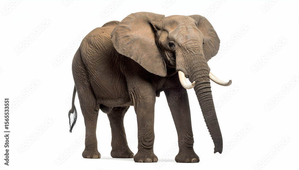 Fototapeta premium African Elephant with isolated, and wildlife.