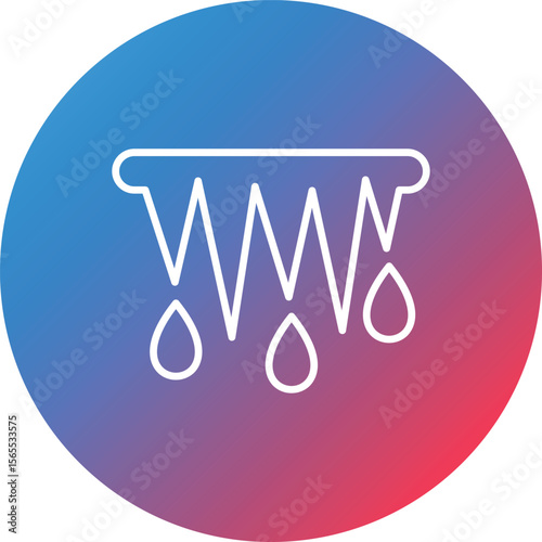 Stalactite Line Gradient Circle Background Icon