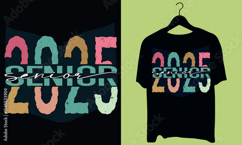 Celebrate the journey of the Class of 2025 with this bold "Back to School Vibes" tee — perfect for seniors, students, and teachers starting their final academic year with pride