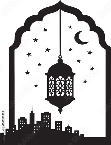 vector illustration of a lamp