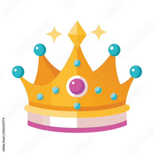 A tiny crown adorned with sparkling jewels, symbolizing royalty, celebration, and special moments.