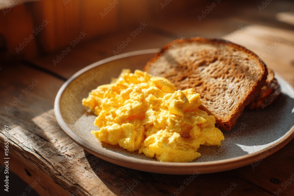 Cozy Breakfast with Eggs and Bread Cozy Breakfast with Eggs and Bread