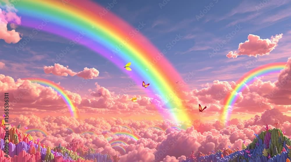 tod, einhorn, schmetterling, regenbogenbrücke, regenbogen, fantasiewelt, regenbogen, himmel, cloud, blau, natur, landschaft, meer, sommer, farbe, sonne, wetter, rain, wasser, bunt, schön, licht, green