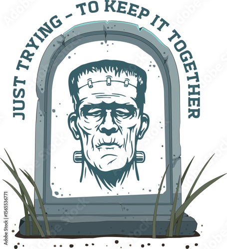 Just trying to keep it together Frankenstein Shirt Just Trying to Keep it Together tshirt funny Halloween tee spooky season