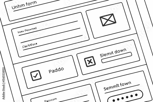 A simple form interface is isolated on white background