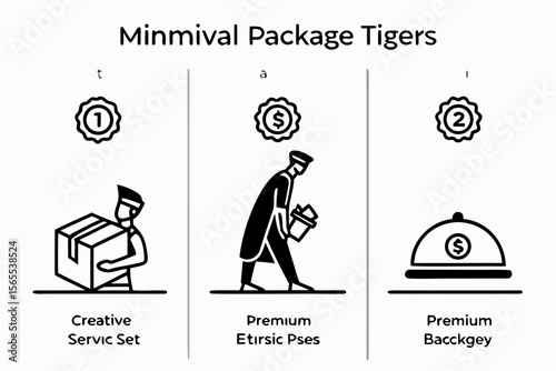 Minimal package tigers icons isolated on white background