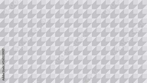 Abstract background of seamless pattern of gray squares with shadows. High resolution full frame modern geometric background in black and white. Copy space.