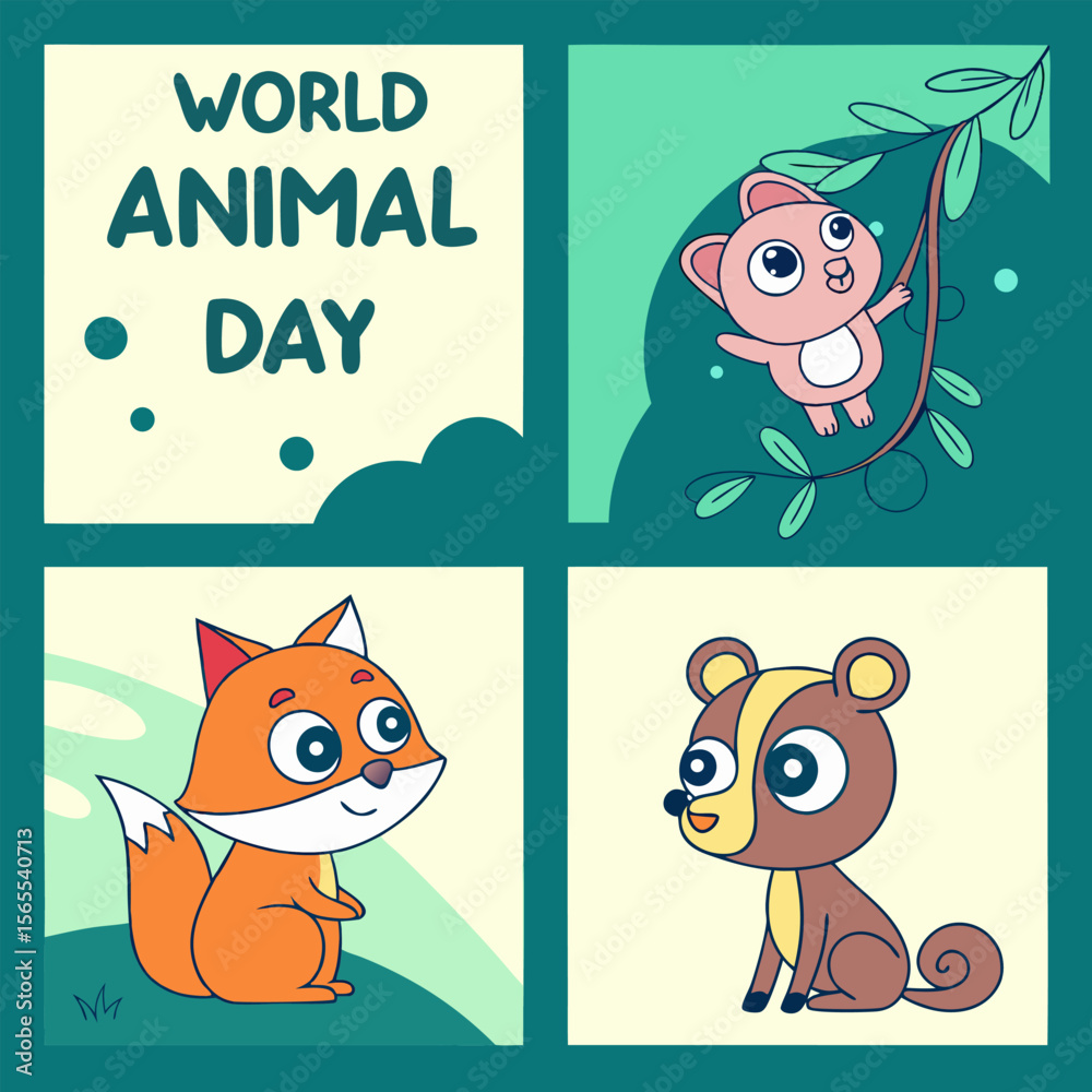 Obraz premium World wildlife day is a global observance to celebrating awareness about the world wildli