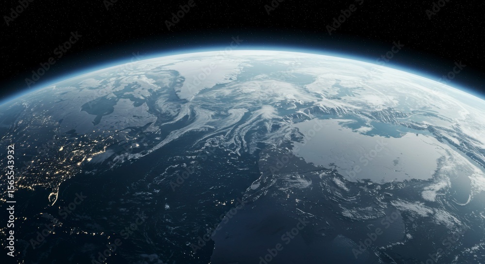 Fototapeta premium Earth from space, detailed view