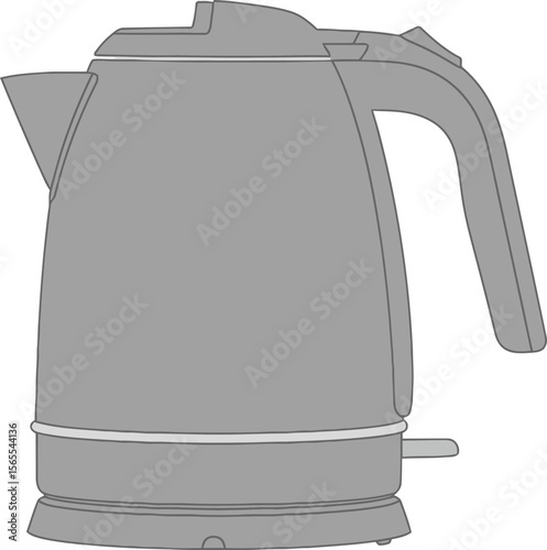 Simple vector illustration of an electric kettle for home kitchen appliance and modern household concepts