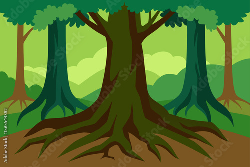vector illustration of a forest