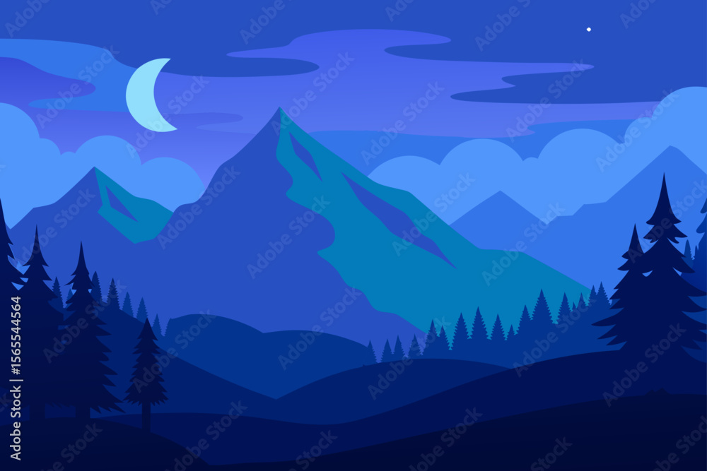 Naklejka premium mountain landscape in the mountains