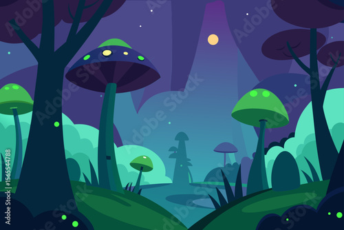night scene with a fairy tale