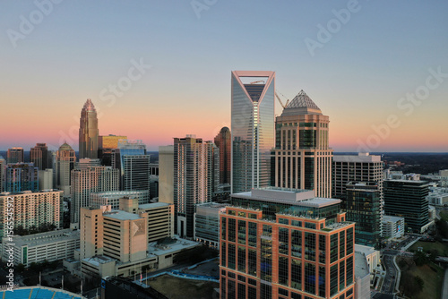 Charlotte North Carolina at sunset