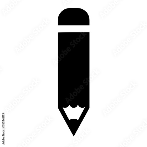 Minimalist Black SVG Silhouette of a Pencil for Education and Learning Design Projects