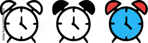 Alarm clock icon, perfect for school or education use.