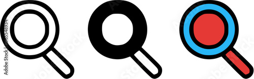 Magnifying glass icon, perfect for school or education use.