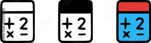  Math book icon, perfect for school or education use.