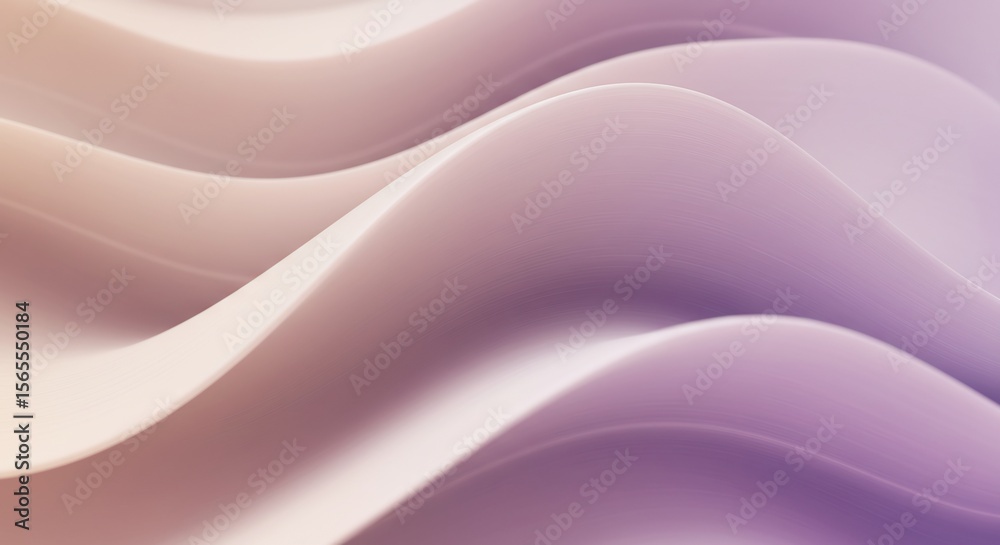 Fototapeta premium Abstract Pastel Waves: Soft Gradient, Smooth Curves, Modern Design
