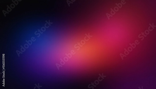 Dark grainy color gradient background, purple red orange blue black colors banner poster cover abstract design

