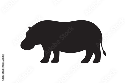 Hippopotamus silhouette.