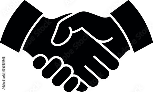 handshake vector silhouette