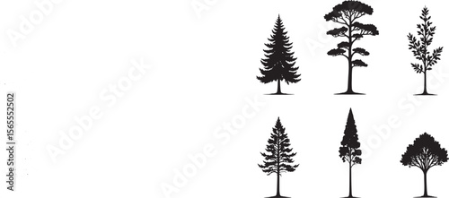 Ears of wheat on a winter landscape with snow-covered fir trees