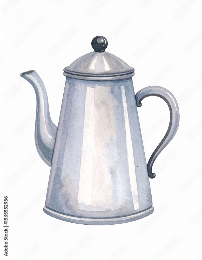 Fototapeta premium Italienisches Lebensgefühl – Aquarell einer klassischen Espressokanne