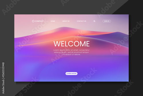 Desert Sunset Landing Page Gradient Background