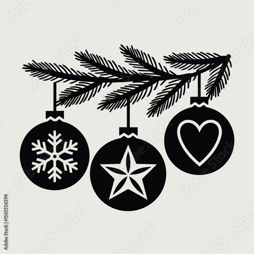 vector Happy New Year Celebrating 2025 in Latin letters , Christmas Decoration Items Santa Claus
