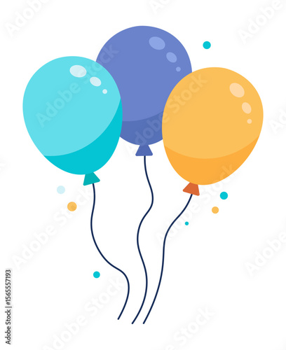 Kolorowe balony ilustracja