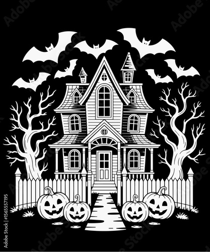 Haunted House Halloween Horror Jack O Lantern Spooky Season