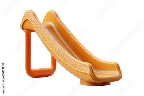 PNG Yellow plastic slide for children in playground setting