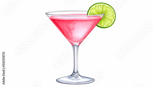 Pink Cosmopolitan Cocktail Drink.