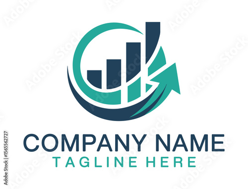 Financial Growth Upward Trending Business Logo Design