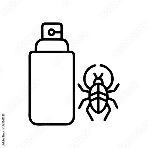 Pest Control Solution, an Aerosol Spray Can for Insect Extermination Concept