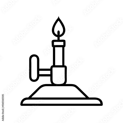 Stylized representation of a Bunsen burner, a ubiquitous laboratory apparatus