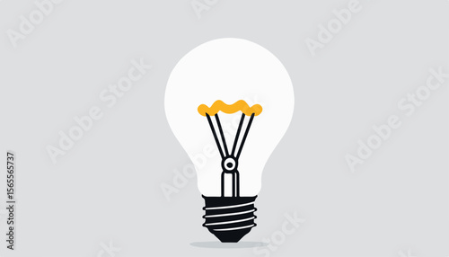 Glowing Lightbulb Icon Representing a Bright Idea