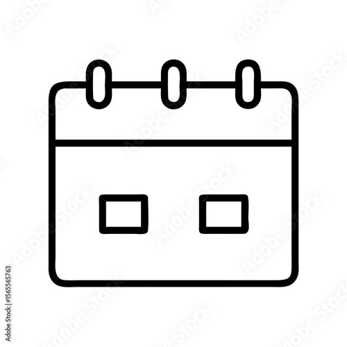 Simple calendar icon representing planning, scheduling, and important dates