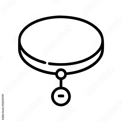 Elegant necklace pendant with circular design aesthetic and minimalist details