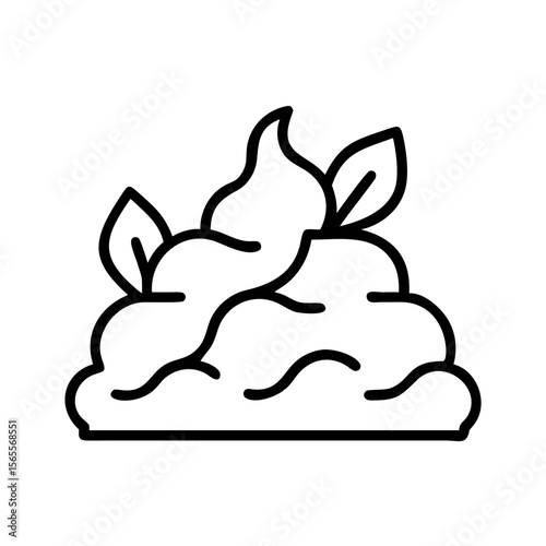 Conceptual representation of leafy greens with a simplified vector style appearance