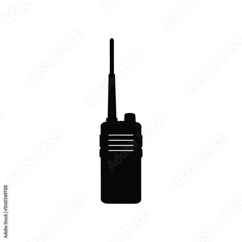 A walkie talkie silhouette silhouette vector art illustration