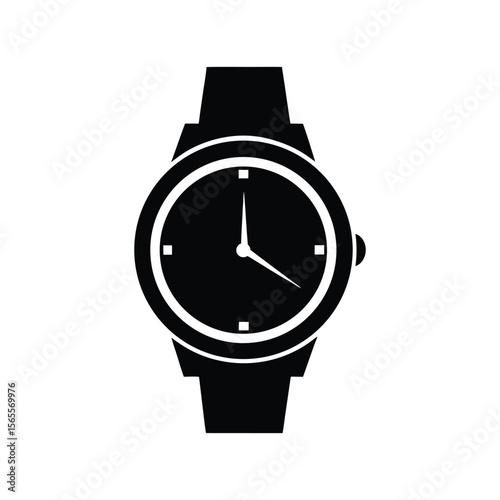 Watch vector silhouette art illustration
