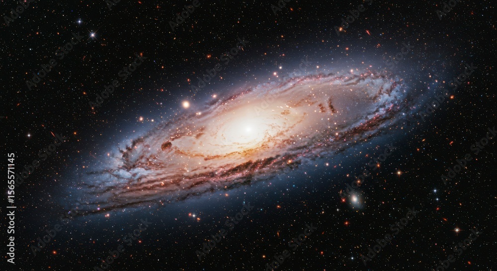 Fototapeta premium Spiral galaxy in deep space (32)