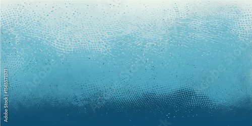 Wet clear water drops on blue glass window surface texture