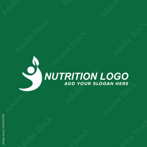 dieting nutrition logo design vector