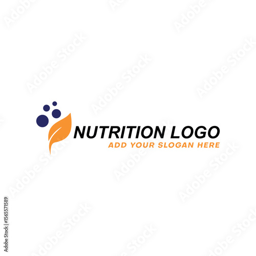 dieting nutrition logo design vector