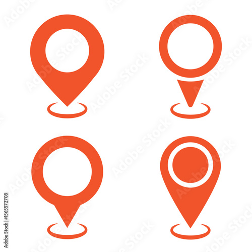 Set of location pin icons. location pin place marker. Location icon. Map marker pointer icon set. Modern map markers. Pin icon vector isolated on white background. 